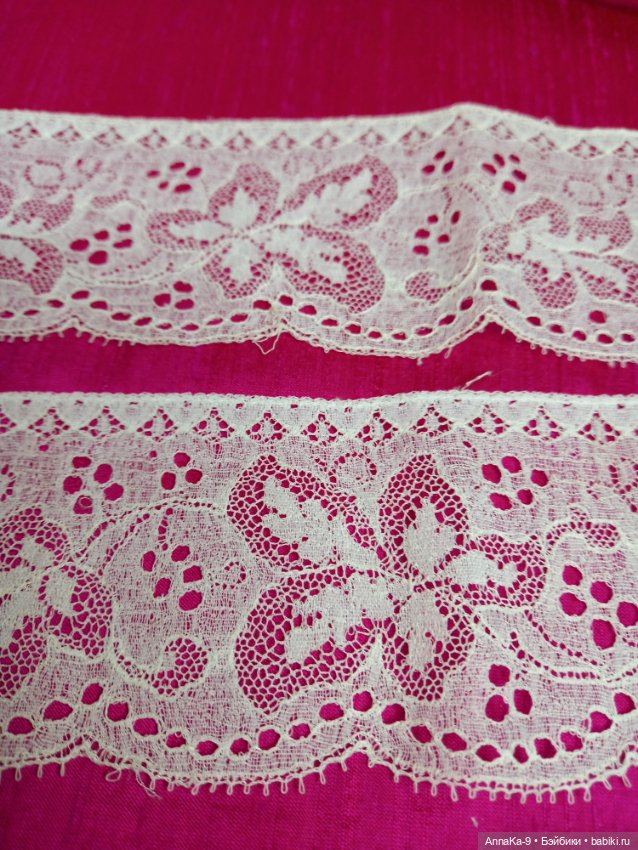Антикварное кружево, шитьё на органзе