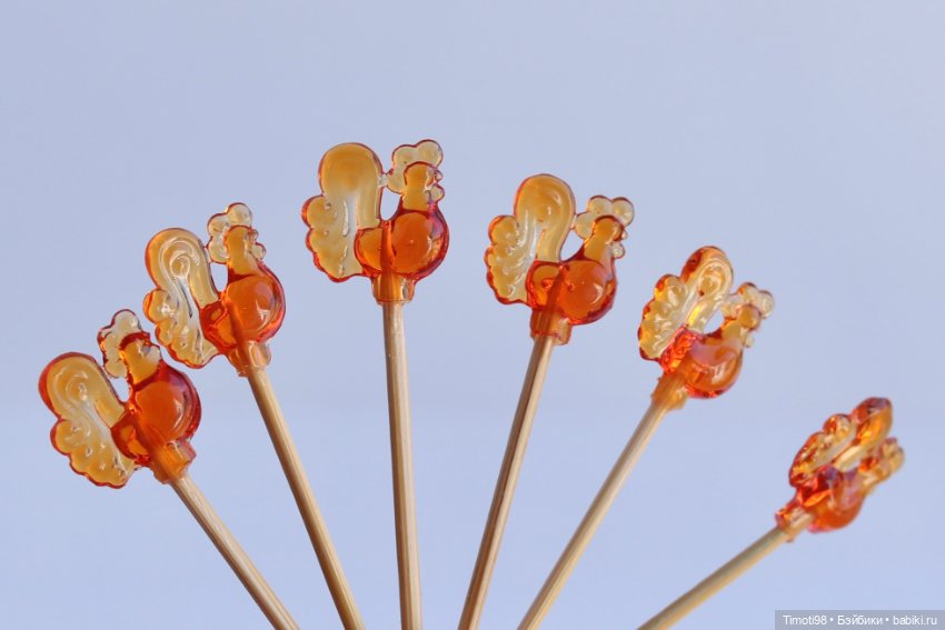 Леденцы пасхальные птички и петушки (фото 6)