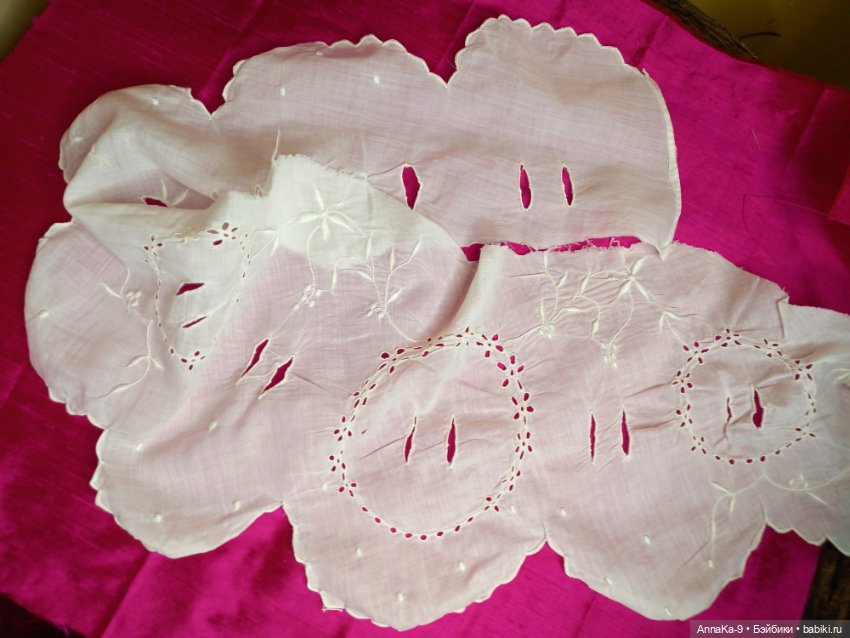 Антикварное кружево, шитьё на органзе