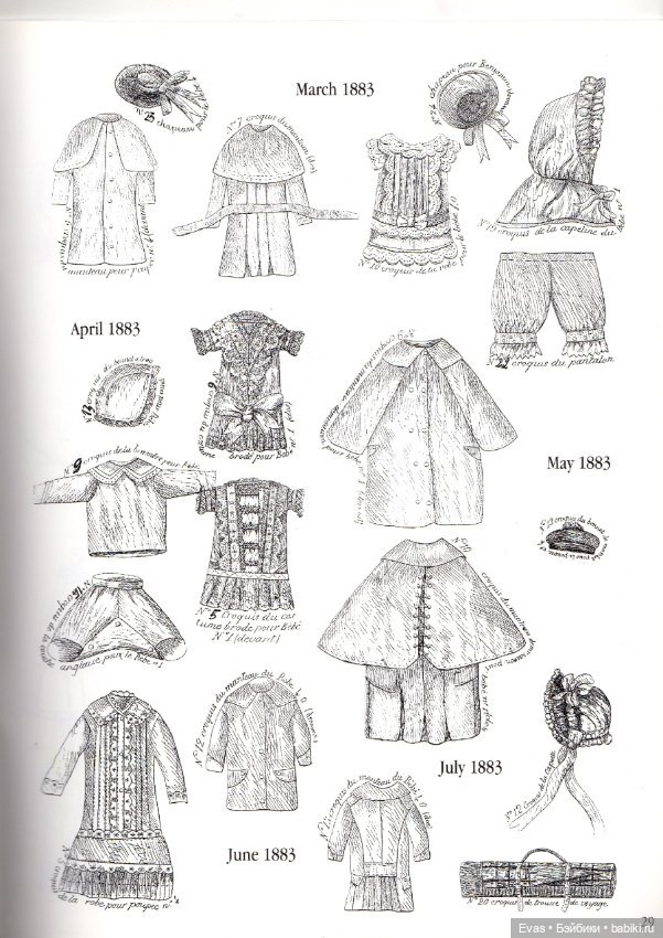 Выкройки для антикварных кукол (фото 7)