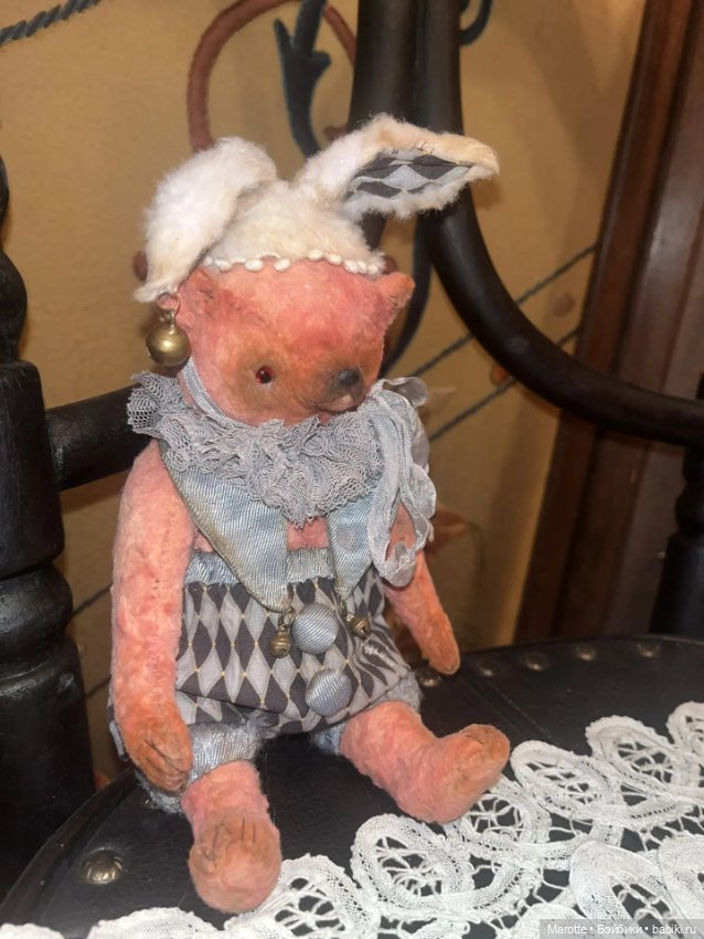 Мишка Тедди в шапочке с ушами зайки) (фото 2)