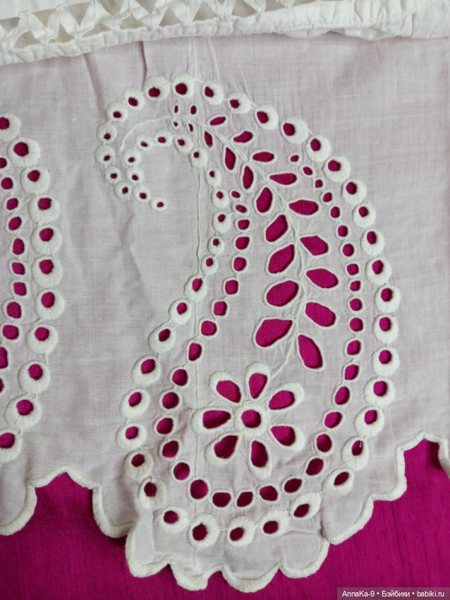 Антикварное ручное шитьё по хлопку