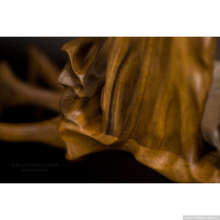 Паучий трон - резьба по дереву для кукол до 45см (Орех) (фото 6)