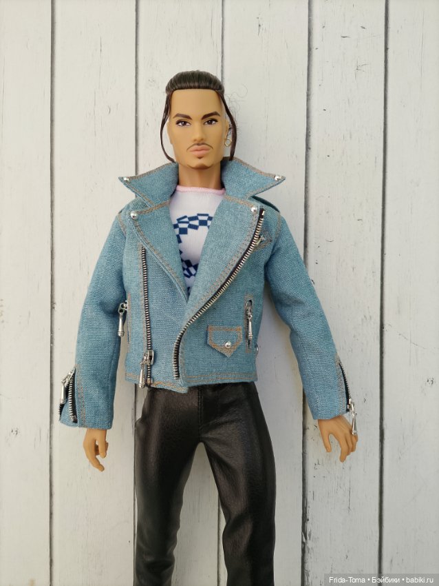 Одежда на парня Интегрити monarch FR homme реалистичная джинсовая куртка косуха (фото 2)