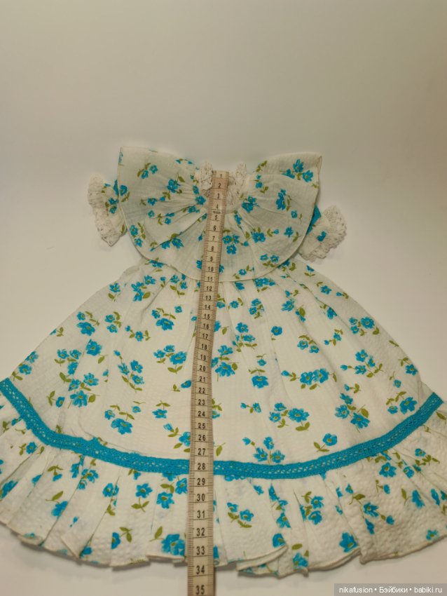 Платье на куклу ростом 45 см (фото 5)