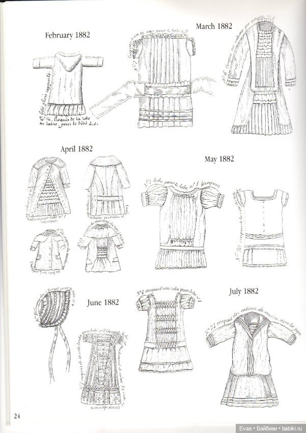 Выкройки для антикварных кукол (фото 5)