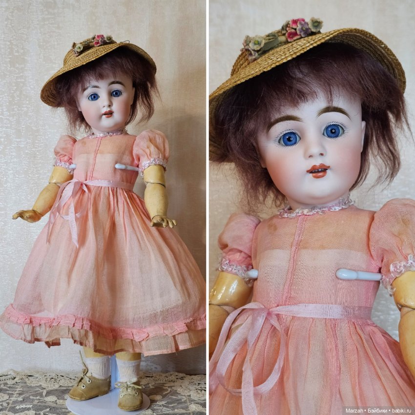 Редкая антикварная кукла от Kestner 160 dep, рост 42,5см (фото 10)