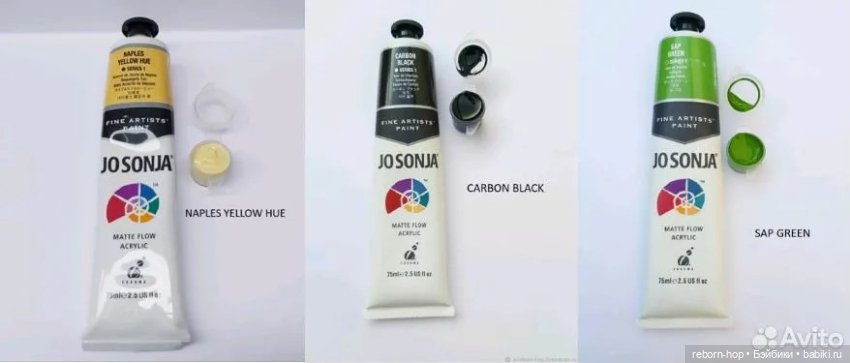 Jo Sonja акриловая краски, цвета разные, 4,2 гр