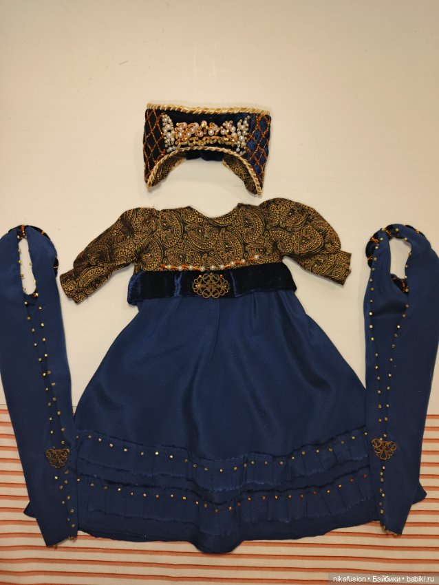 Костюм для антикварной или винтажной куклы рост 32-35 см (фото 4)