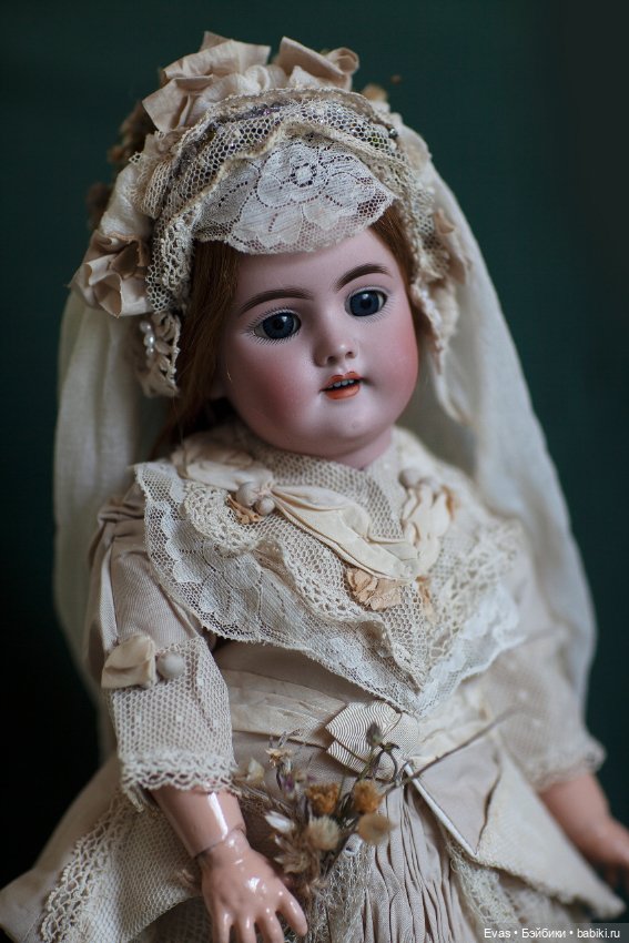 Свадебный Наряд для антикварной куклы (фото 8)