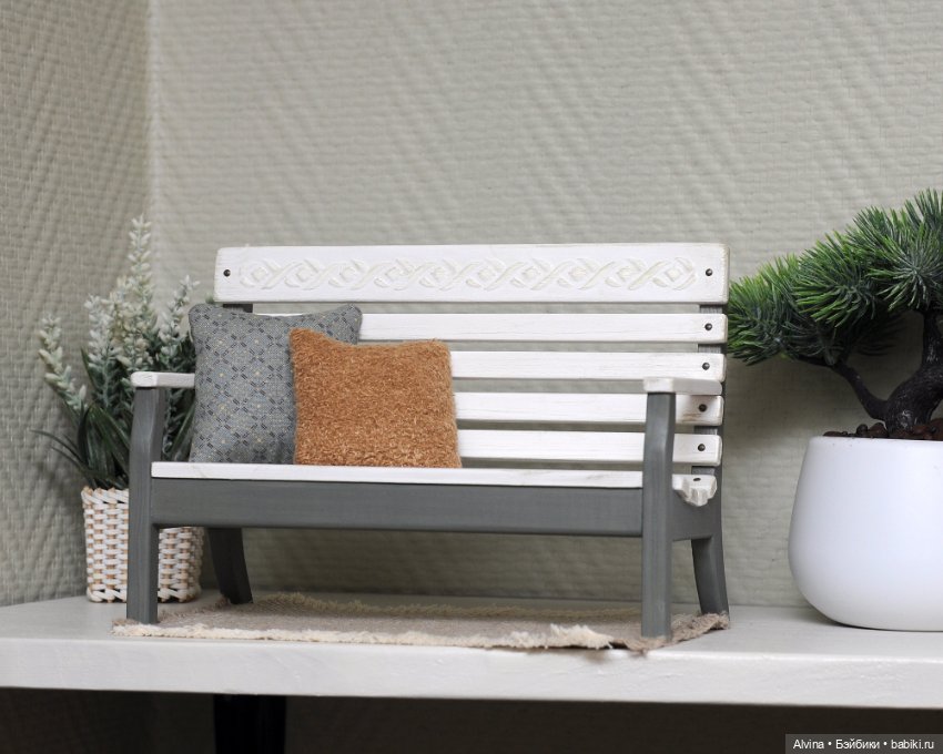 Деревянная скамеечка — Кукольная мебель (фото 2)