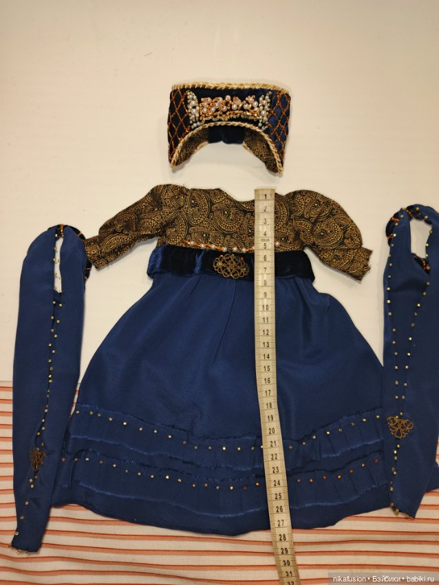 Костюм для антикварной или винтажной куклы рост 32-35 см (фото 6)