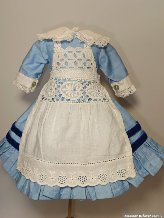 Платье на антикварную или винтажную куклу рост 32-35 см (фото 2)