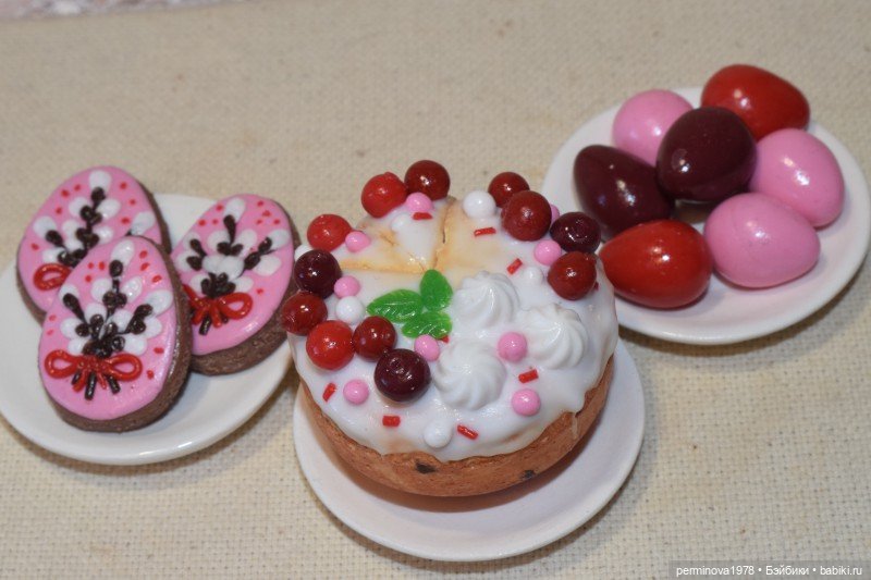 Куличи и пряники для кукол 1 к 4 (фото 7)