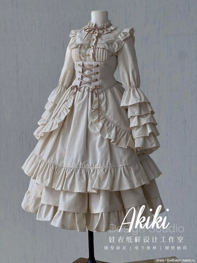 Выкройка для куклы 1/3 BJD викторианское платье / PDF в натуральную величину + пошаговый МК (фото 4)