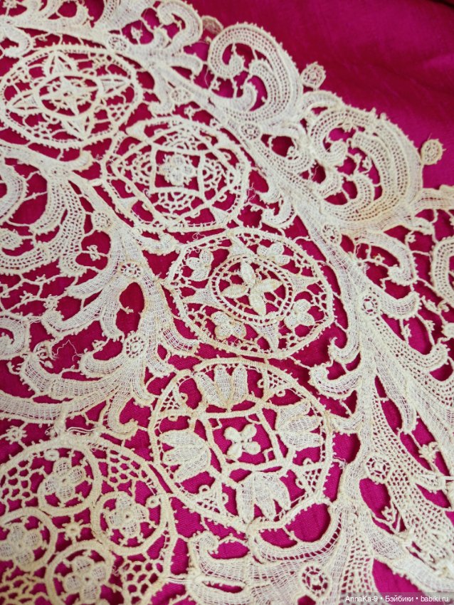 Антикварное кружево, гипюр, вышивка на сетке, валансеьн (фото 4)