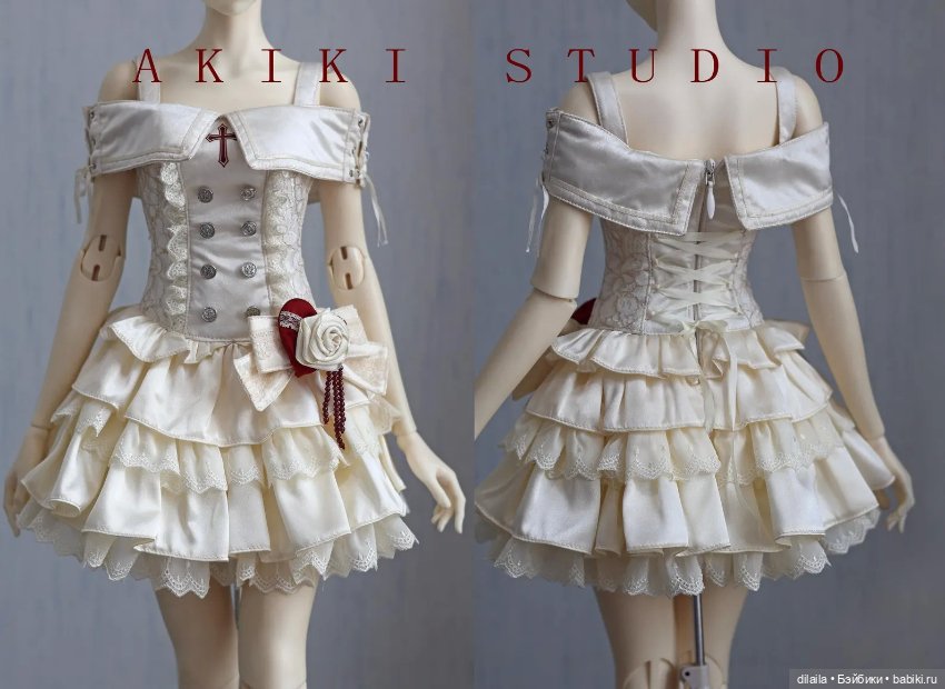 Выкройка для куклы 1/4 BJD платье и перчатки / PDF в натуральную величину / МК с фотоиллюстрациями