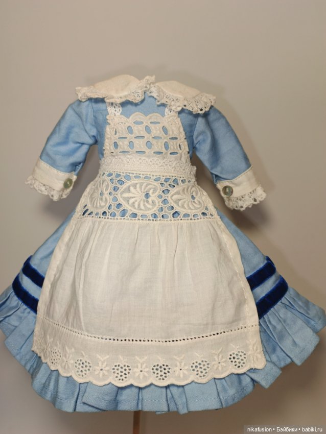 Платье на антикварную или винтажную куклу рост 32-35 см (фото 3)