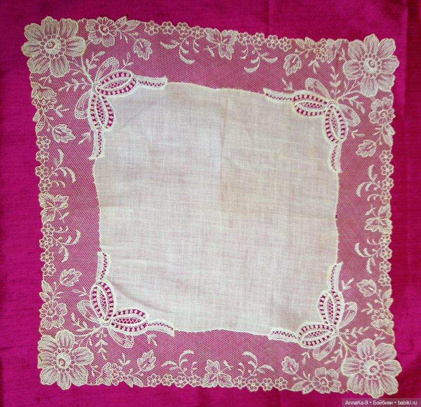 Антикварное кружево, гипюр, вышивка на сетке, валансеьн (фото 10)