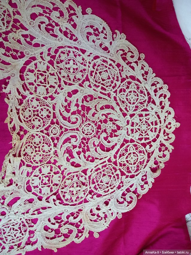 Антикварное кружево, гипюр, вышивка на сетке, валансеьн (фото 5)