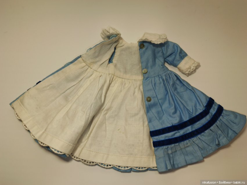 Платье на антикварную или винтажную куклу рост 32-35 см (фото 7)