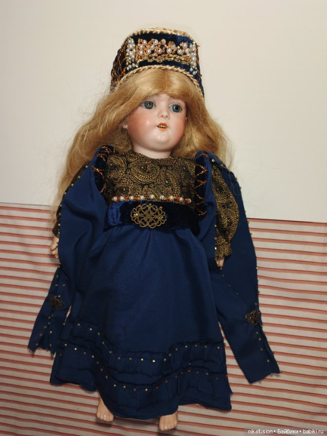 Костюм для антикварной или винтажной куклы рост 32-35 см