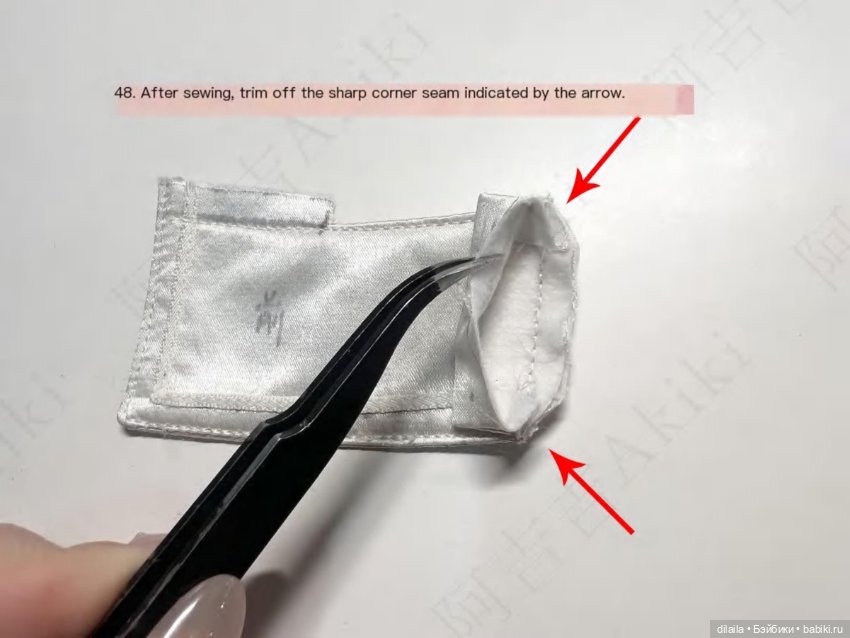 Выкройка для куклы 1/4 BJD платье и перчатки / PDF в натуральную величину / МК с фотоиллюстрациями (фото 8)