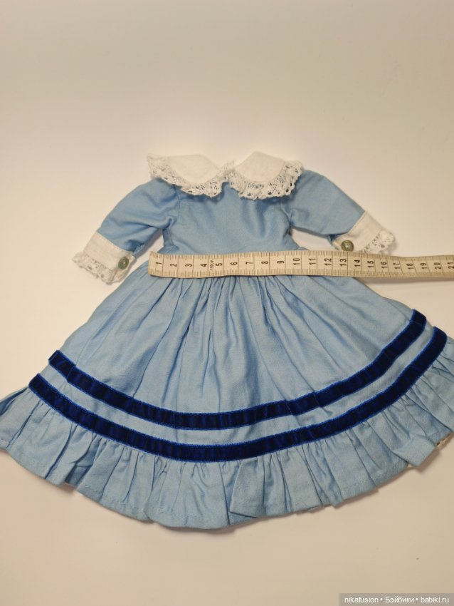 Платье на антикварную или винтажную куклу рост 32-35 см (фото 5)