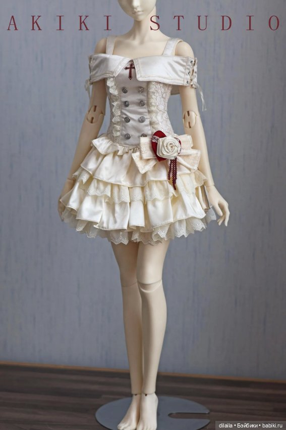 Выкройка для куклы 1/4 BJD платье и перчатки / PDF в натуральную величину / МК с фотоиллюстрациями (фото 5)