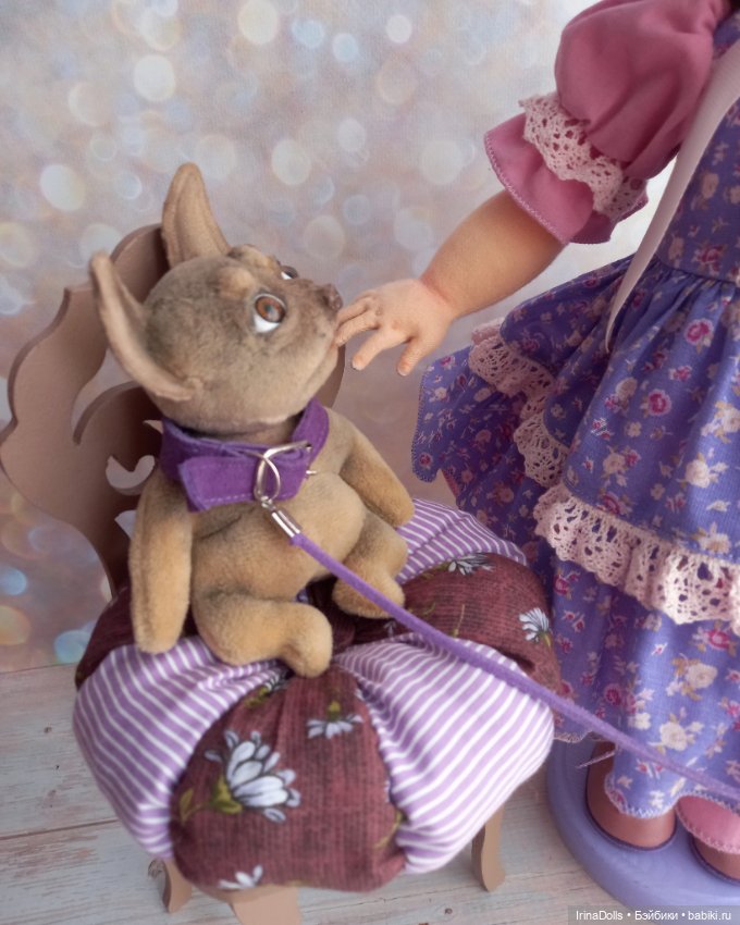 Текстильная кукла Вика с питомцем (фото 4)