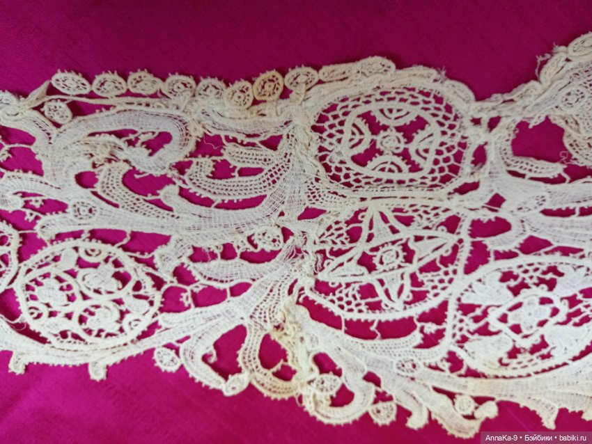 Антикварное кружево, гипюр, вышивка на сетке, валансеьн (фото 6)
