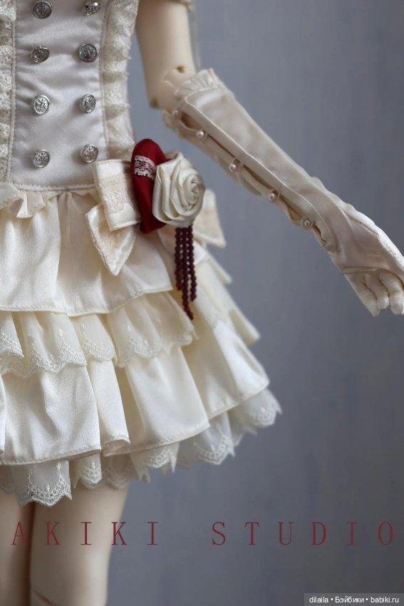 Выкройка для куклы 1/4 BJD платье и перчатки / PDF в натуральную величину / МК с фотоиллюстрациями (фото 3)