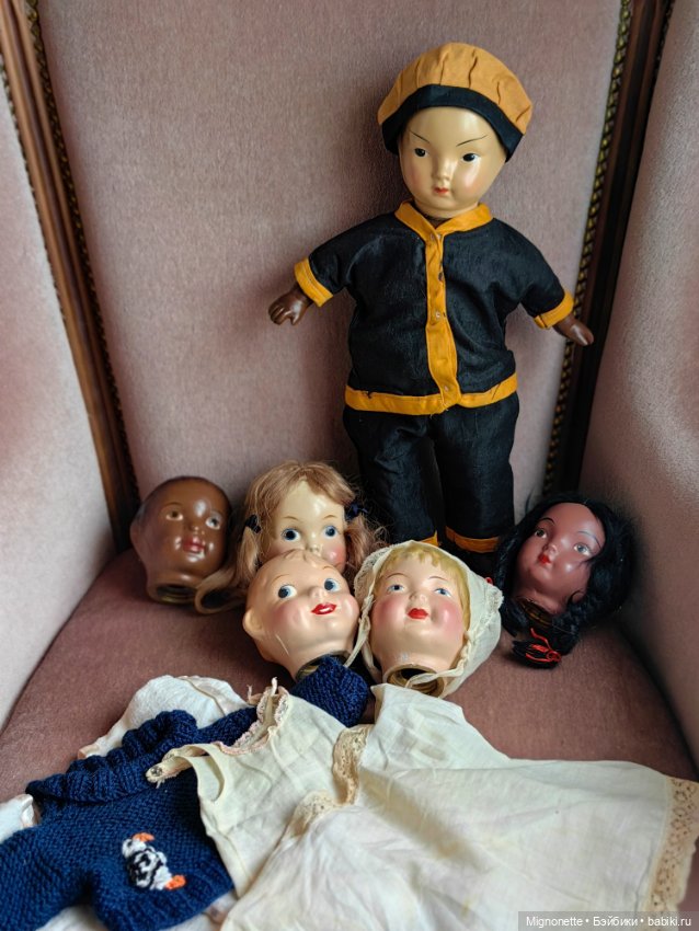 Антикварный набор Кукла с 6 головами Famlee Doll (фото 6)