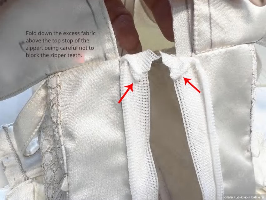 Выкройка для куклы 1/4 BJD платье и перчатки / PDF в натуральную величину / МК с фотоиллюстрациями (фото 10)