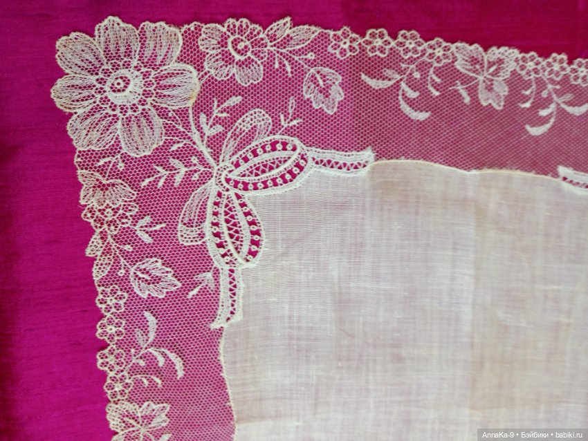 Антикварное кружево, гипюр, вышивка на сетке, валансеьн (фото 9)