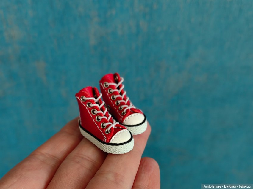 Высокие кеды 2,5*1 см — Обувь для кукол (фото 6)