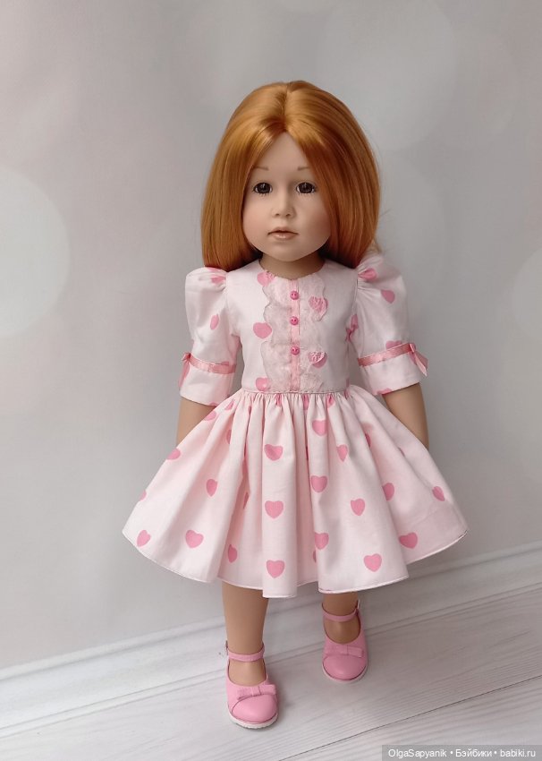 Платье "Сердечки" — Одежда для кукол (фото 3)