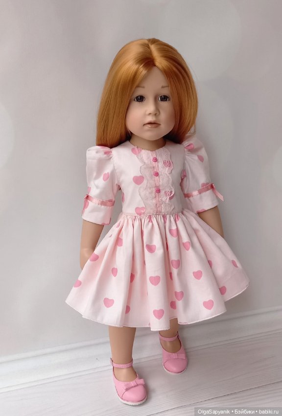 Платье "Сердечки" — Одежда для кукол (фото 2)