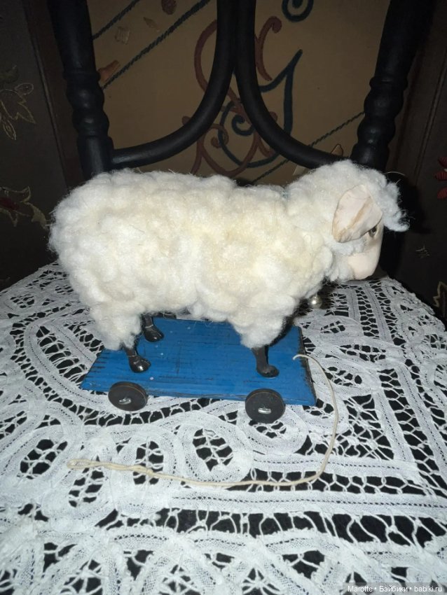 Овечка "Долли" (игрушка для антикварных кукол) (фото 4)