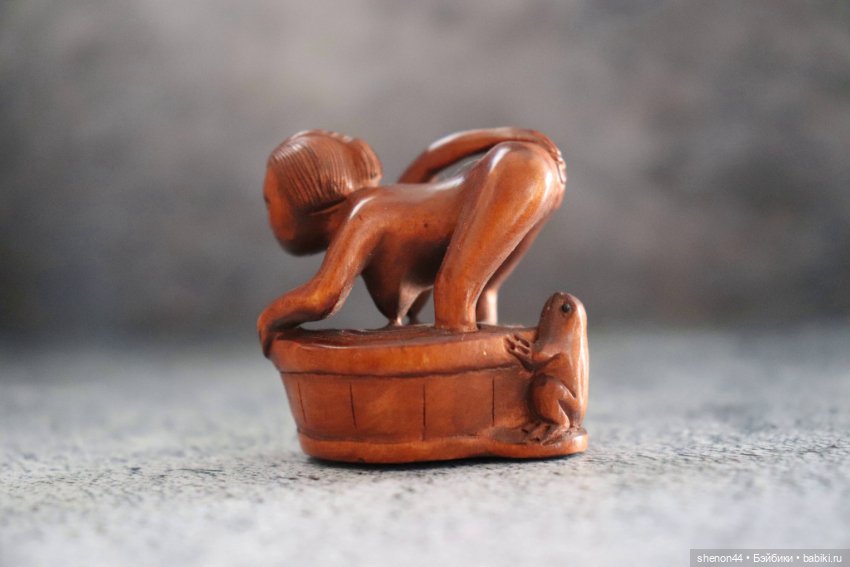 Необычная нэцкэ «Гейша и лягушка» (фото 2)