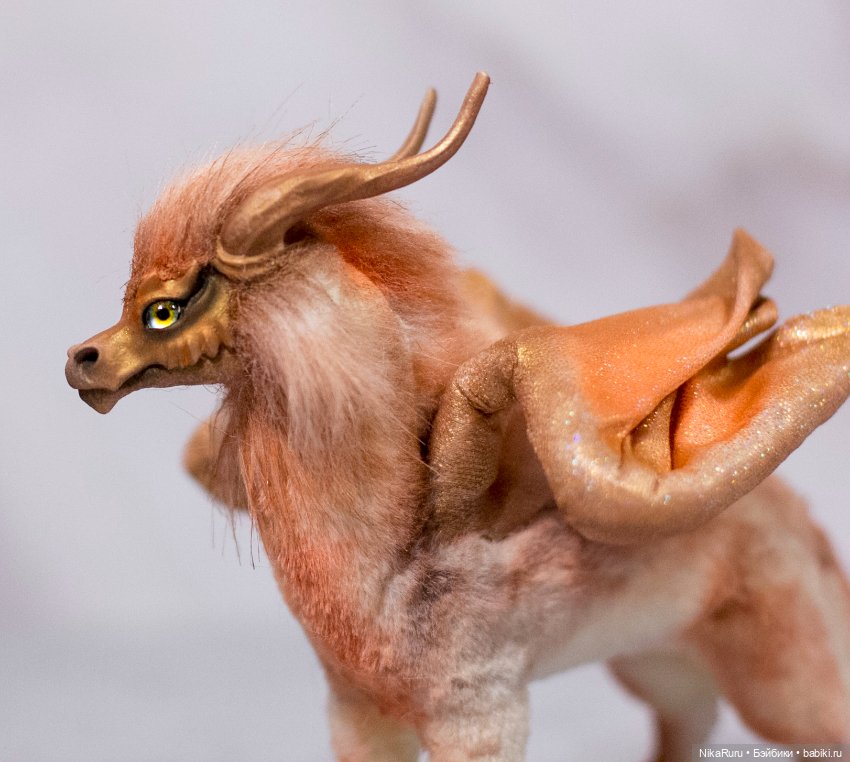 Дракон для Барби в смешанной технике, подвижный (фото 3)