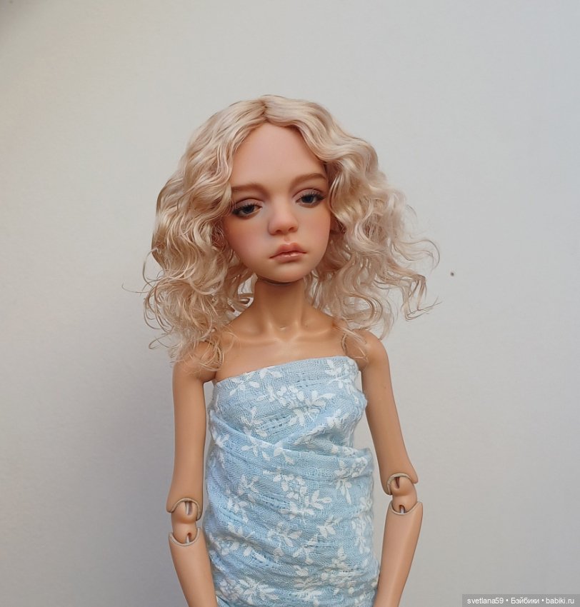 Паричок из козочки для Птички Лоры от И. Кузиной и подростков GlaceDolls