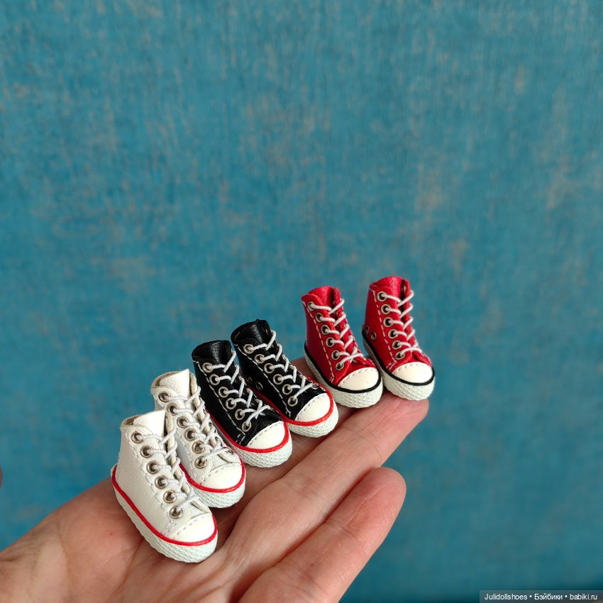 Высокие кеды 2,5*1 см — Обувь для кукол