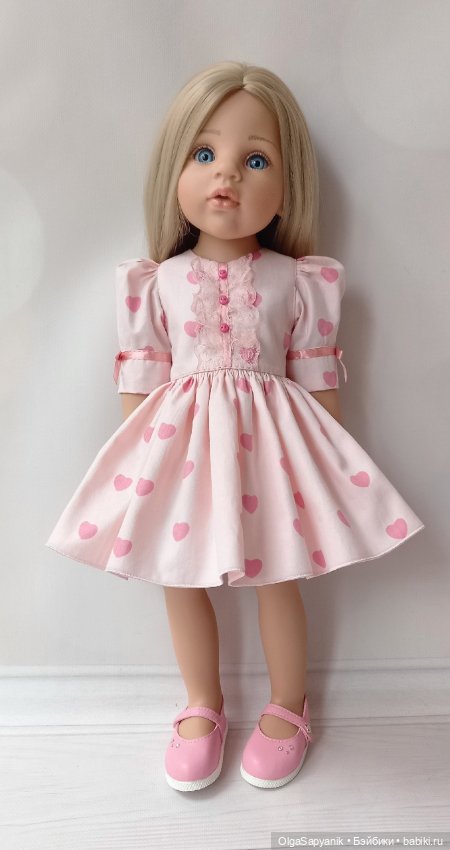 Платье "Сердечки" — Одежда для кукол (фото 4)