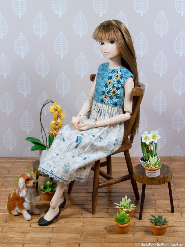 Стул "Ландыш" из натурального дерева для небольших кукол (Момоко, бжд,блайнд боксы) (фото 5)