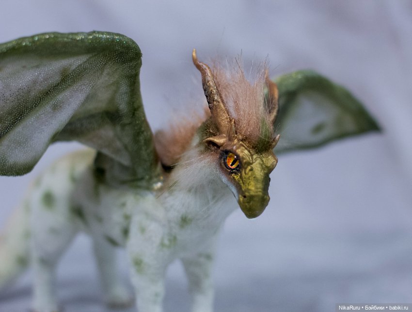 Дракон для Барби в смешанной технике, подвижный (фото 3)