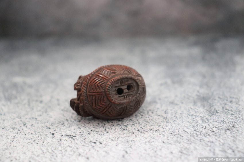 Нэцкэ. Кролик в корзинке. Винтаж (фото 4)