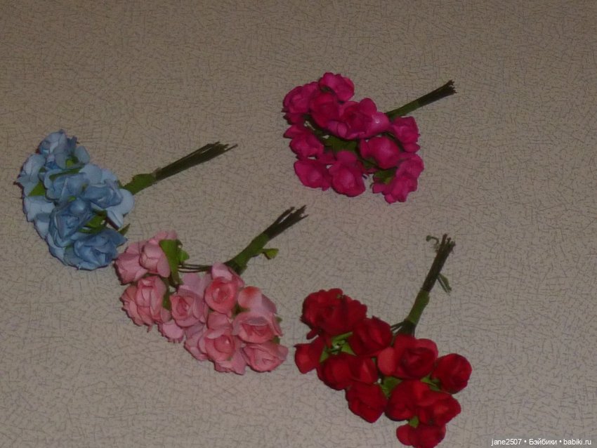 Лот из четырех букетов цветов ручной работы для кукол 1/6 (Барби, Fashion royalty, Poppy Parker) (фото 2)