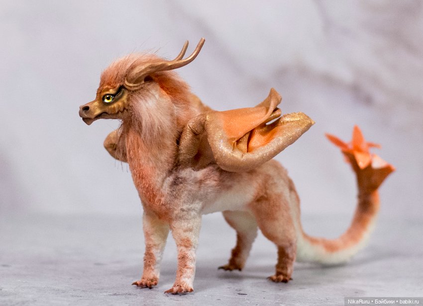 Дракон для Барби в смешанной технике, подвижный (фото 4)