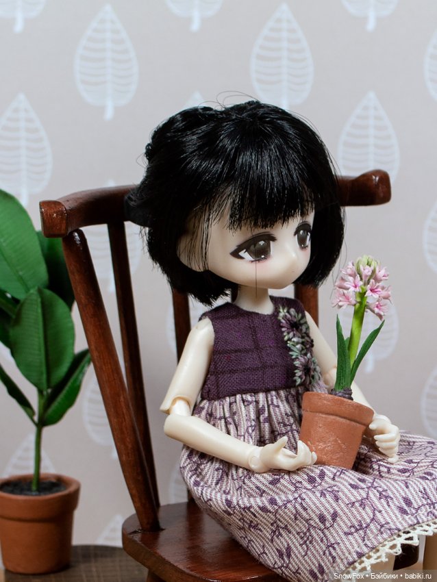 Стул из натурального дерева для небольших кукол (пижамные принцессы, бжд,блайнд боксы) (фото 7)